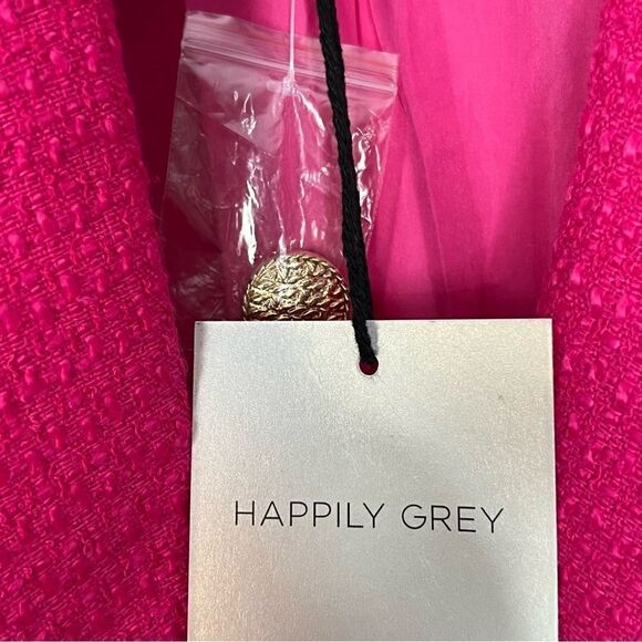 Happily Grey Pink Collared Suit Vest - Picture 4 of 5